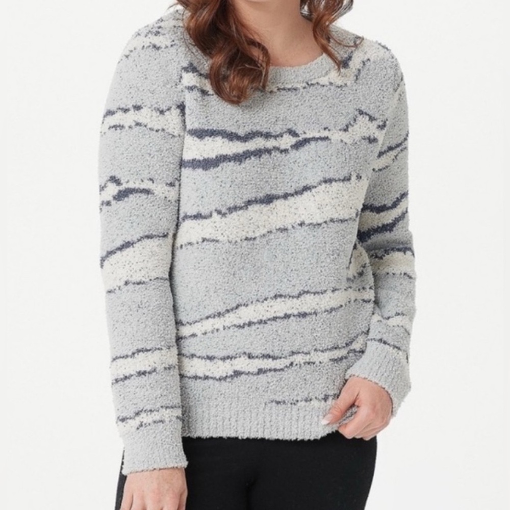 Barefoot Dreams Seaside CozyChic Crewneck Sweater Size XL